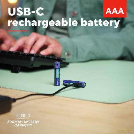 Baterie akumulatory 2 sztuki AAA USB-C