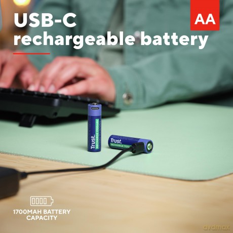 Baterie akumulatory AA USB-C 2 sztuki