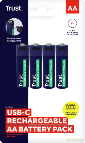 Baterie akumulatory AA USB-C 4 sztuki