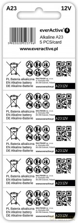 Baterie alkaliczne 23A 12V blister 5 szt.