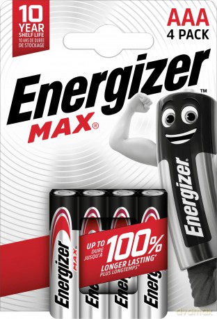 Baterie alkaliczne LR03/AAA blister 4szt. ENERGIZER MAX