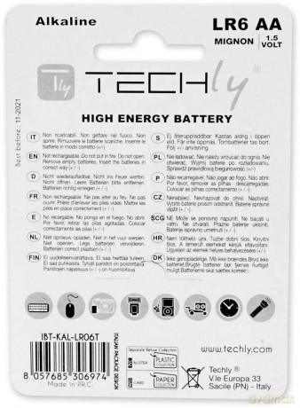 Baterie alkaliczne LR06 AA 4szt, (IBT-LR06T4B)