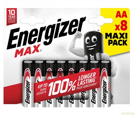 Baterie alkaliczne LR6/AA MAX blister 8 sztuk