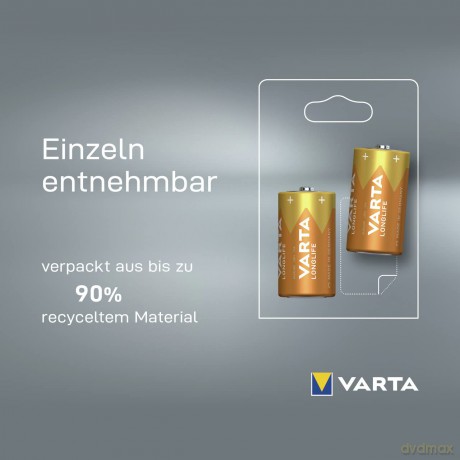 Baterie alkaliczne R14 (typC) longlife 2szt.