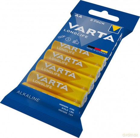 Baterie Alkaliczne R6(AA) 8szt. longlife