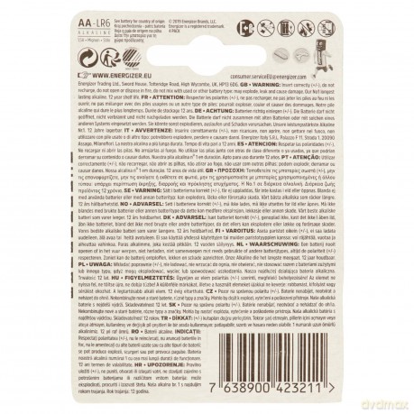 Baterie alkaliczneLR6/AA blister 4szt. ENERGIZER MAX PLUS