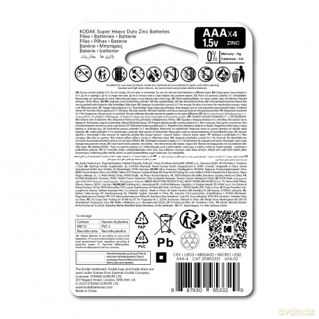 Baterie Heavy Duty AAA (R3) - blister 4szt