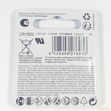 Baterie litowe CR1620 10pack