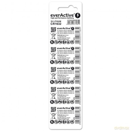 Baterie litowe mini CR1632 blister 5 sztuk