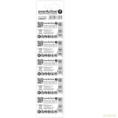 Baterie litowe mini CR2477 blister 5 szt.