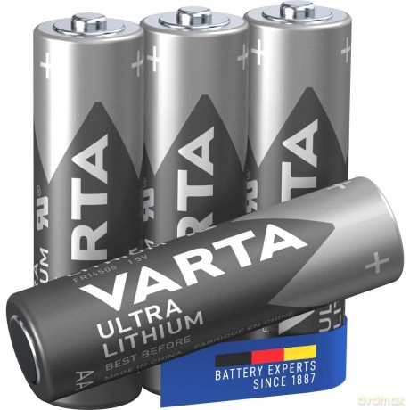Baterie litowe R6 (AA) professional 4 sztuki