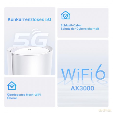 Brama sieciowa Deco 5G domowego systemu Mesh Wi-Fi 6 X50-5G(1-pak) AX3000