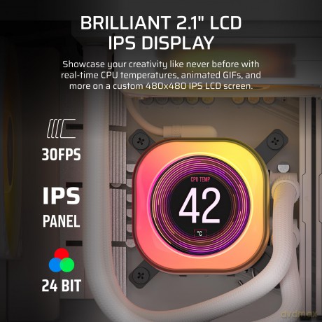 Chłodzenie CPU iCUE LINK TITAN 240 RX LCD AIO 240mm białe