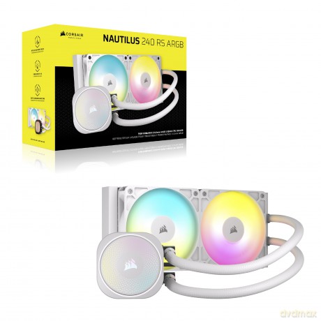 Chłodzenie CPU NAUTILUS 240 ARGB 240 mm białe