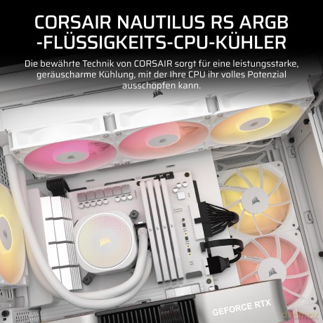 Chłodzenie CPU NAUTILUS 360 ARGB 360 mm białe