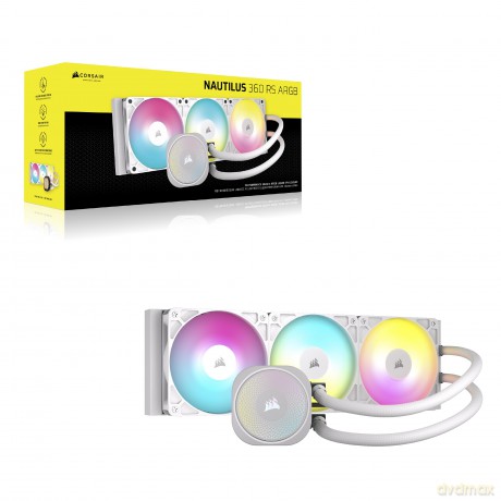 Chłodzenie CPU NAUTILUS 360 ARGB 360 mm białe