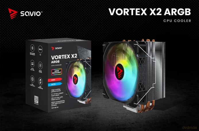 Chłodzenie procesora CPU Vortex X2 ARGB