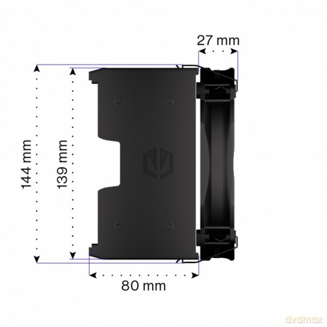 Chłodzenie procesora Fortis 5 Black EY3A013