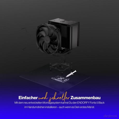 Chłodzenie procesora Fortis 5 Black EY3A013