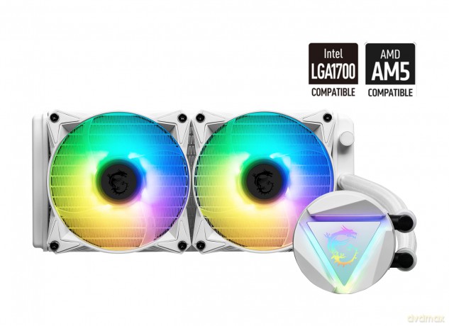 Chłodzenie procesora MAG Core Liquid 240R V2 White 240mm ARGB CPU Cooler