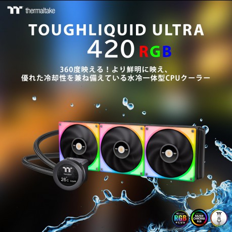 Chłodzenie wodne - Toughliquid Ultra 420 RGB - 2.1" LCD, ToughFan RGB 140mm*3