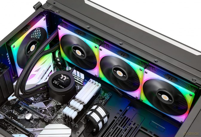 Chłodzenie wodne - Toughliquid Ultra 420 RGB - 2.1" LCD, ToughFan RGB 140mm*3