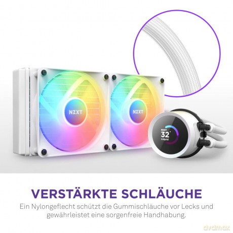 Chłodzenie wodne Kraken 240 RGB LCD Białe
