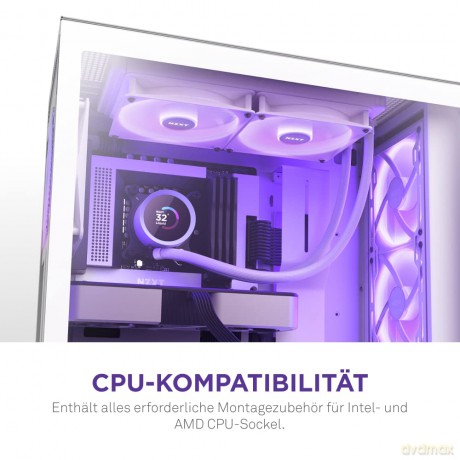 Chłodzenie wodne Kraken 280 RGB LCD Białe