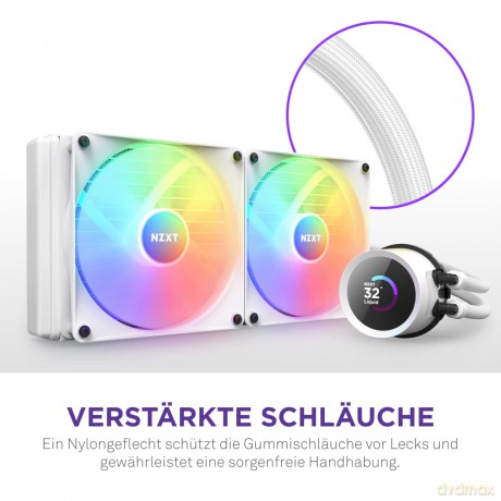 Chłodzenie wodne Kraken 280 RGB LCD Białe