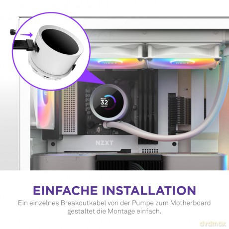 Chłodzenie wodne Kraken 360 RGB LCD Białe