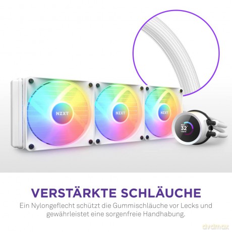 Chłodzenie wodne Kraken 360 RGB LCD Białe