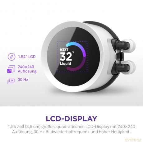 Chłodzenie wodne Kraken 360 RGB LCD Białe