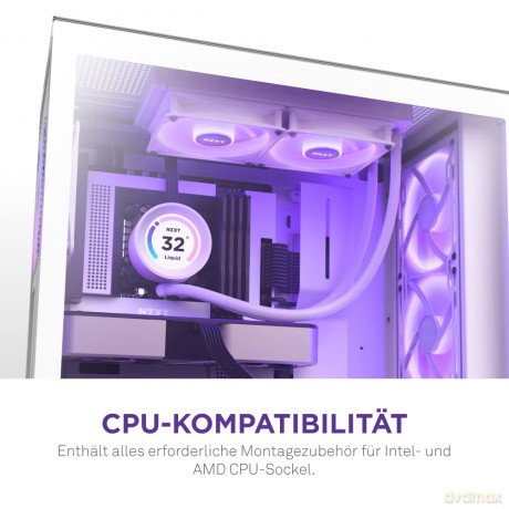 Chłodzenie wodne Kraken Elite 240 RGB LCD Białe