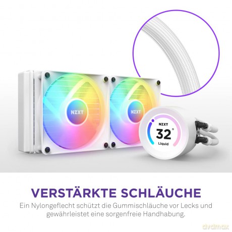 Chłodzenie wodne Kraken Elite 240 RGB LCD Białe