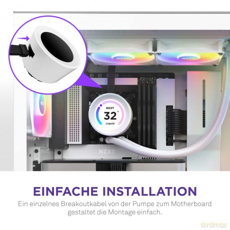 Chłodzenie wodne Kraken Elite 240 RGB LCD Białe
