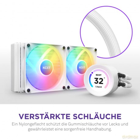 Chłodzenie wodne Kraken Elite 280 RGB LCD Białe