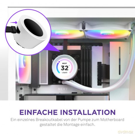 Chłodzenie wodne Kraken Elite 280 RGB LCD Białe