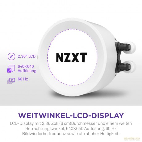 Chłodzenie wodne Kraken Elite 280 RGB LCD Białe