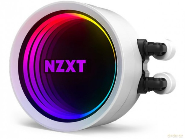 Chłodzenie wodne Kraken X63 white 280mm RGB podświetlane wentylatory i pompa