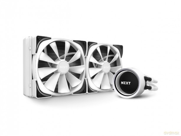Chłodzenie wodne Kraken X63 white 280mm RGB podświetlane wentylatory i pompa