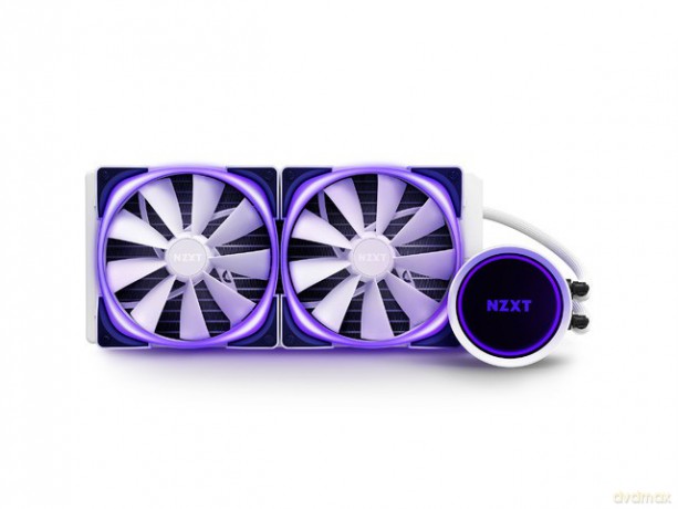 Chłodzenie wodne Kraken X63 white 280mm RGB podświetlane wentylatory i pompa