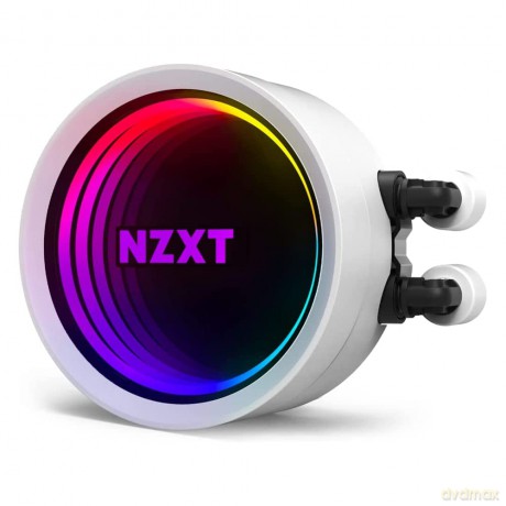 Chłodzenie wodne Kraken X63 white 280mm RGB podświetlane wentylatory i pompa