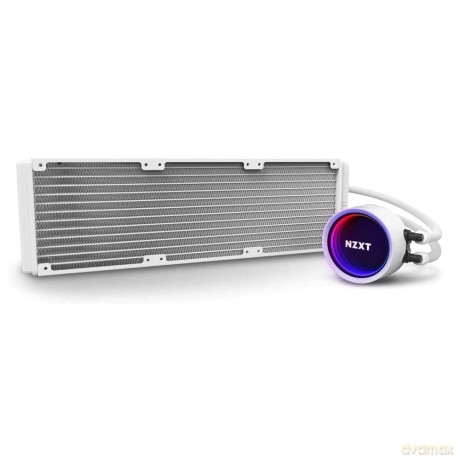 Chłodzenie wodne Kraken X63 white 280mm RGB podświetlane wentylatory i pompa