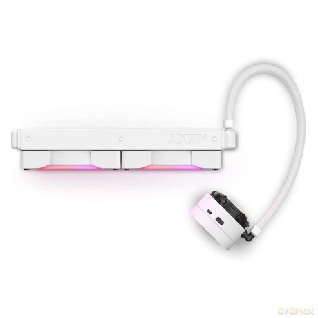 Chłodzenie wodne Kraken X63 white 280mm RGB podświetlane wentylatory i pompa