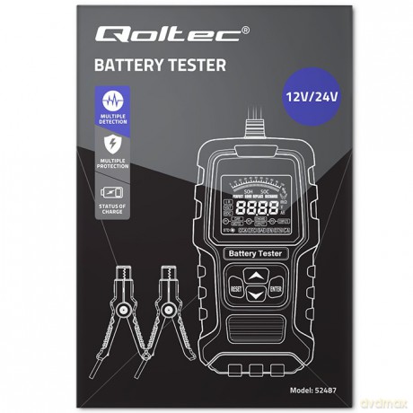 Cyfrowy tester akumulatora z wyświetlaczem LCD | 12V | 24V | 3Ah-250Ah