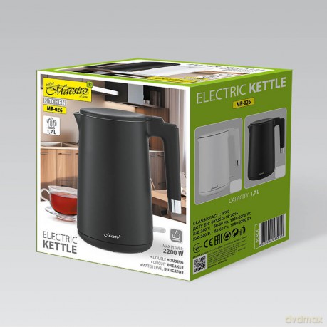 Czajnik elektryczny 1,7l 1800W MR-026-WHITE