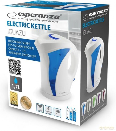Czajnik Elektryczny Iguazu 1.7L Biało-Niebieski