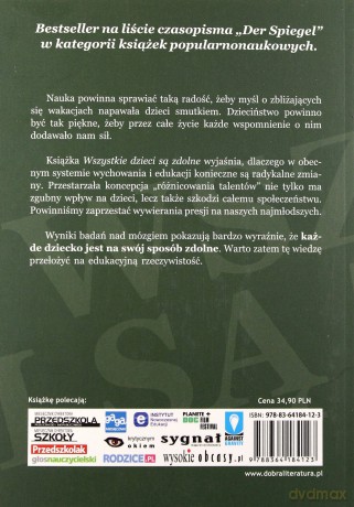 Wszystkie Dzieci Są Zdolne Jak Marnujemy Wrodzone Talenty - Gerald Hüther,Uli Hauser [KSIĄŻKA]
