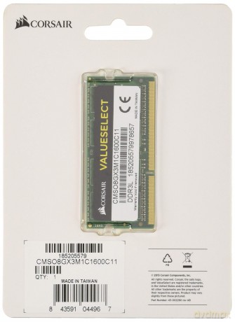 DDR3L SODIMM 8GB/1600 1x204 1.35V