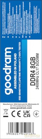 Ddr4 Sodimm 8Gb/2400 Cl 17